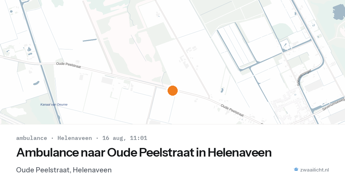 Ambulance naar Oude Peelstraat in Helenaveen — 16 aug 2026