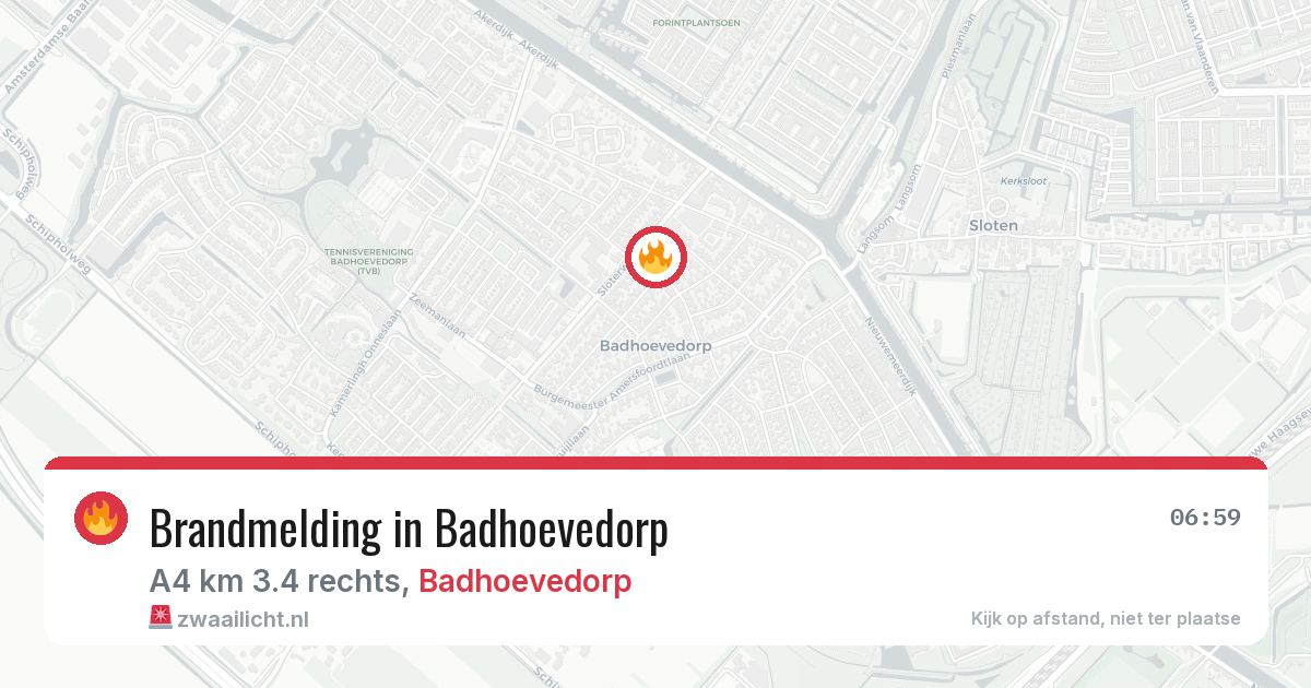 Brandmelding in Badhoevedorp — 18 mei 2026