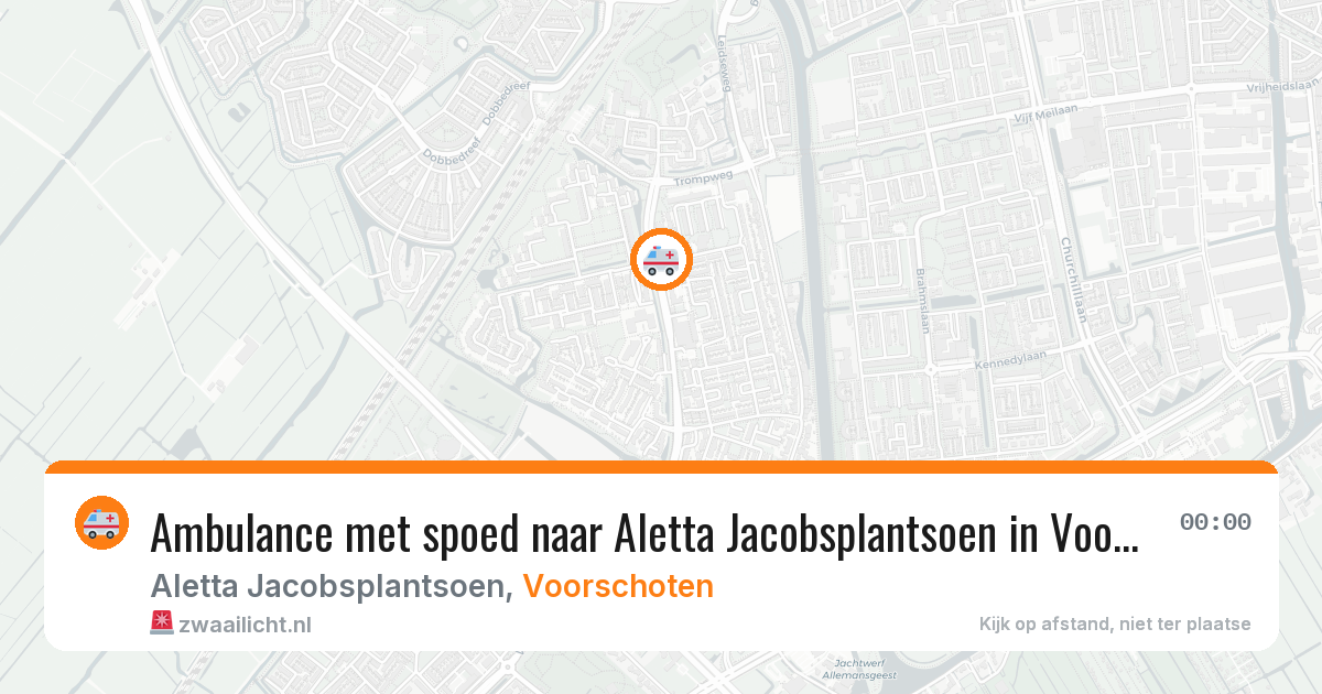 Ambulance met spoed naar Aletta Jacobsplantsoen in Voorschoten — 30 jun 2026