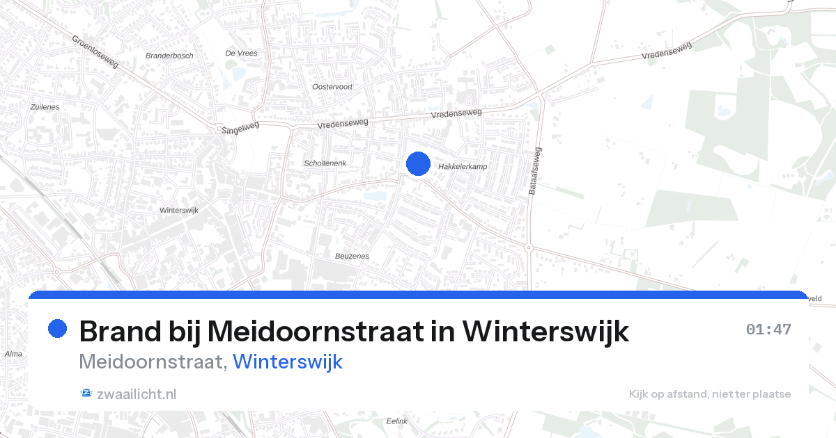 Brand bij Meidoornstraat in Winterswijk — 5 mei 2026