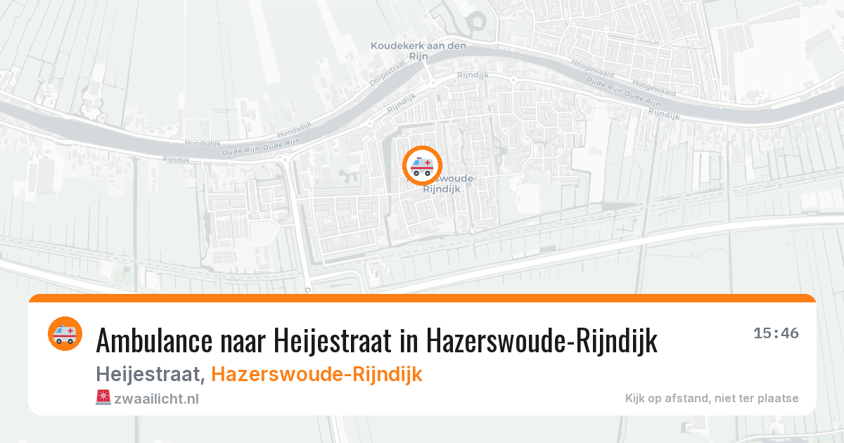 Ambulance naar Heijestraat in Hazerswoude-Rijndijk — 26 jul 2026
