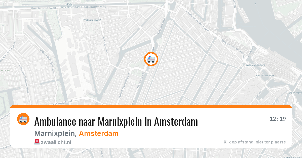 Ambulance naar Marnixplein in Amsterdam — 9 jul 2026