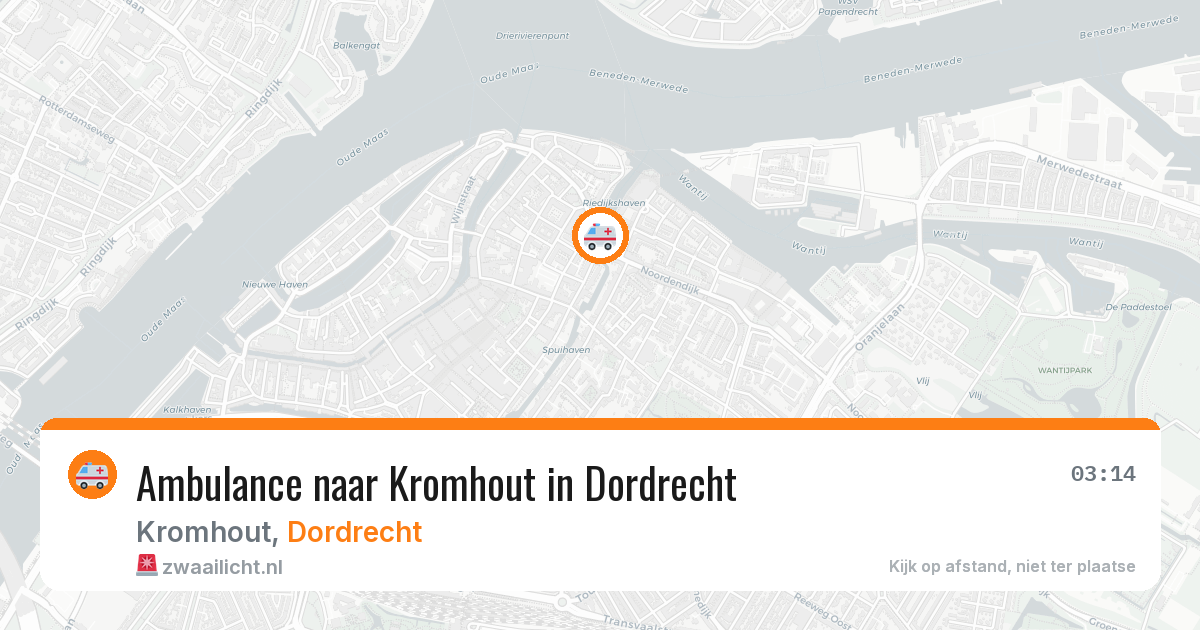 Ambulance naar Kromhout in Dordrecht — 11 jul 2026
