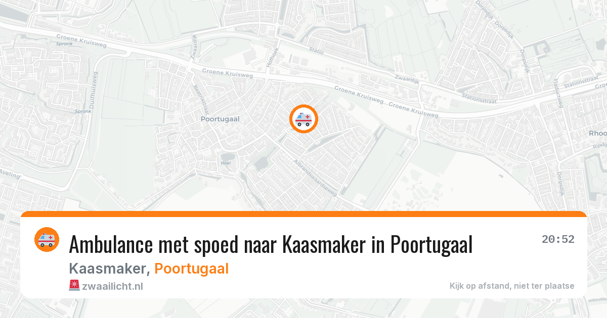 Ambulance met spoed naar Kaasmaker in Poortugaal — 29 mei 2026