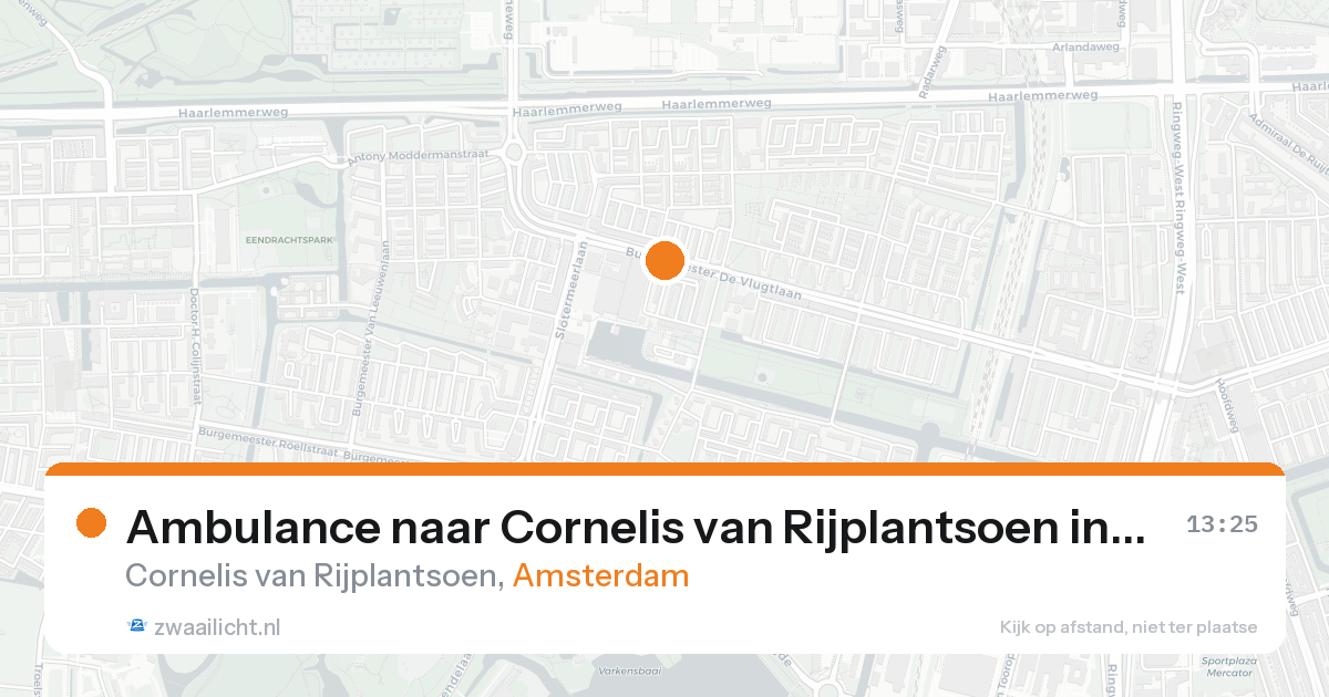 Ambulance naar Cornelis van Rijplantsoen in Amsterdam — 31 jan 2026