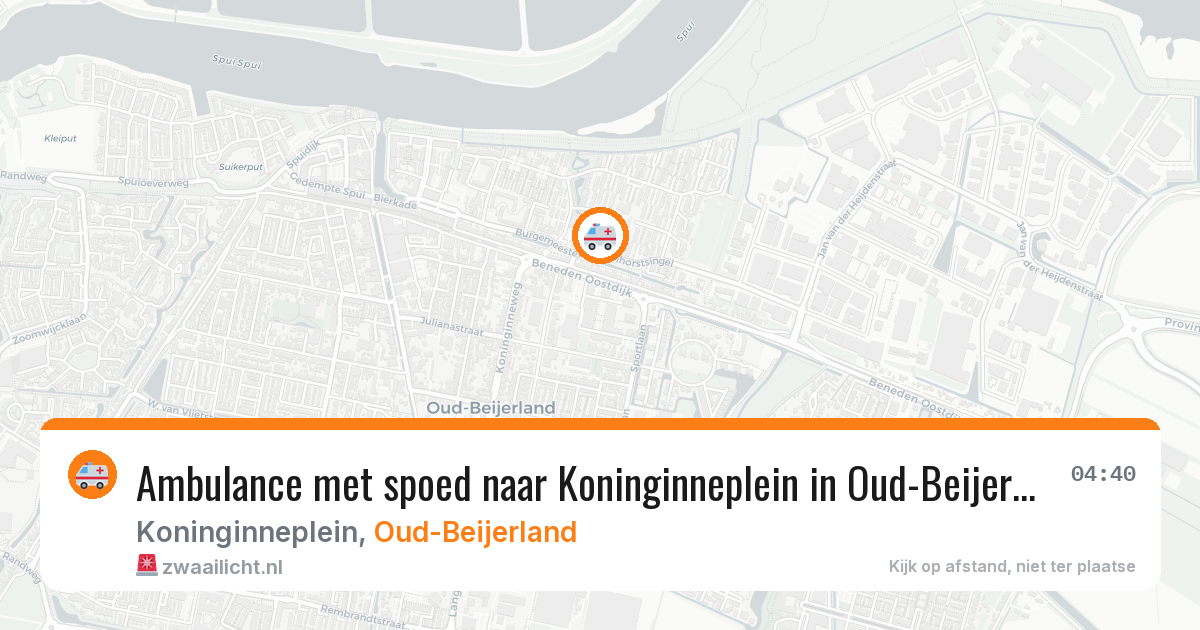 Ambulance met spoed naar Koninginneplein in Oud-Beijerland — 24 mrt 2026