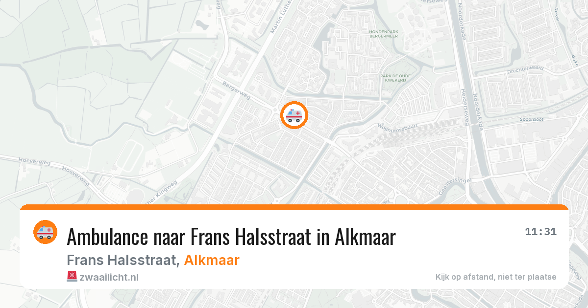 Ambulance naar Frans Halsstraat in Alkmaar — 16 jun 2026
