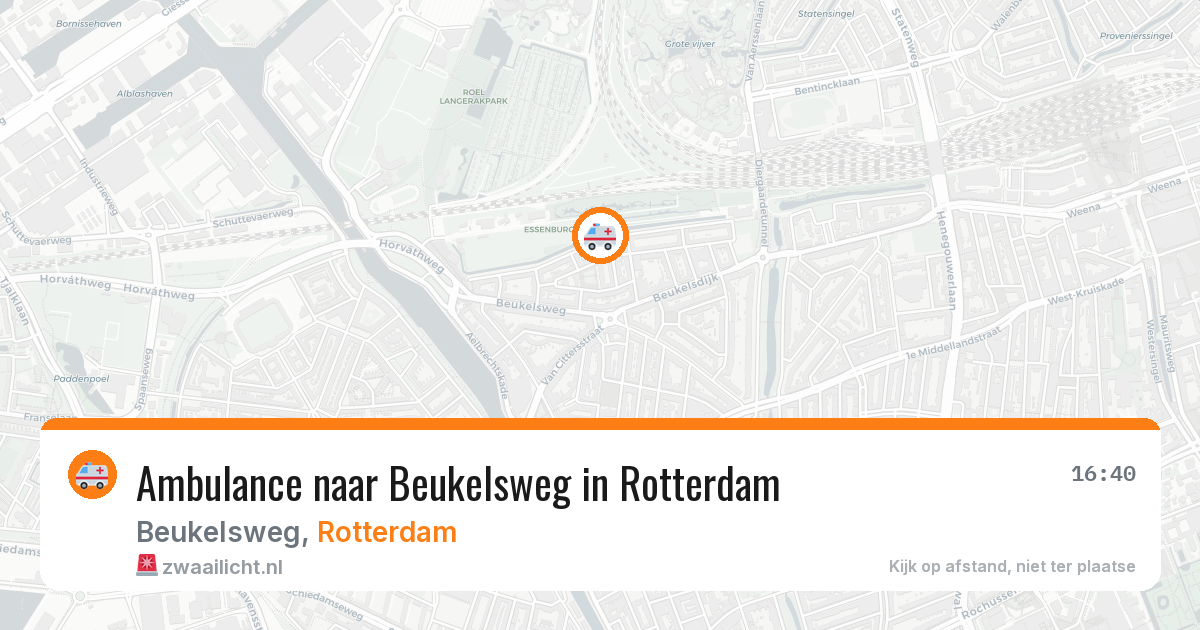 Ambulance naar Beukelsweg in Rotterdam — 17 mei 2026
