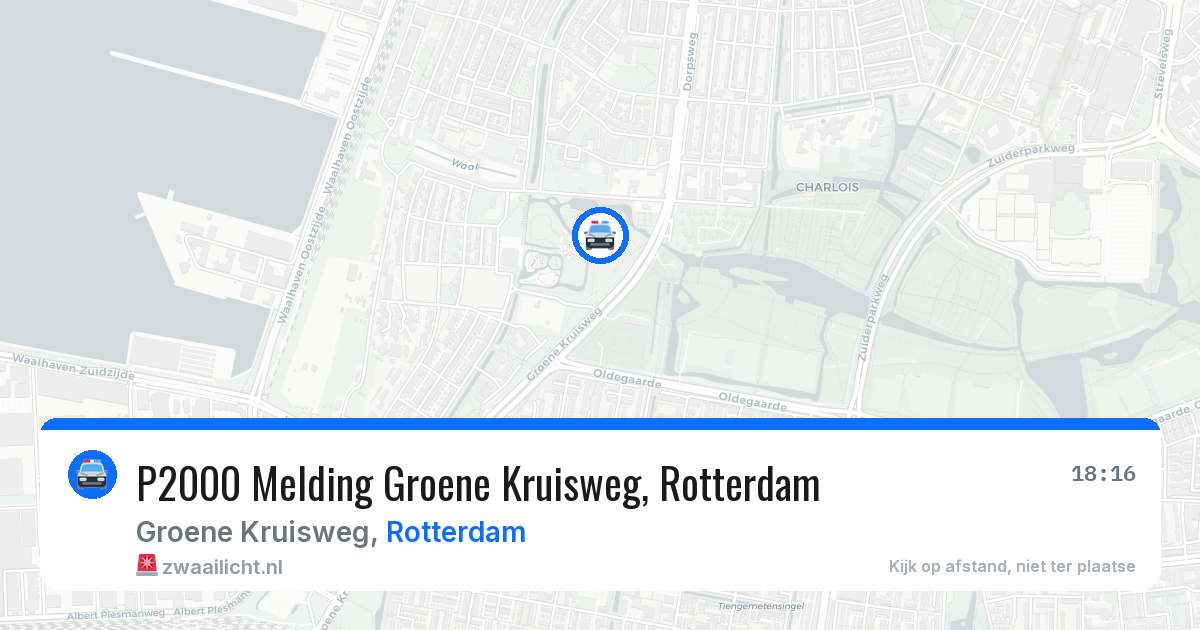 P2000 Melding Groene Kruisweg, Rotterdam — 31 jul 2026