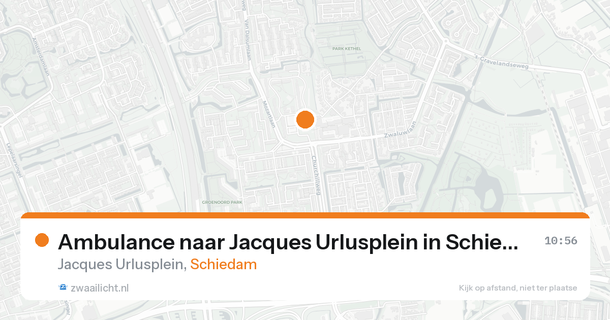 Ambulance naar Jacques Urlusplein in Schiedam — 23 aug 2026