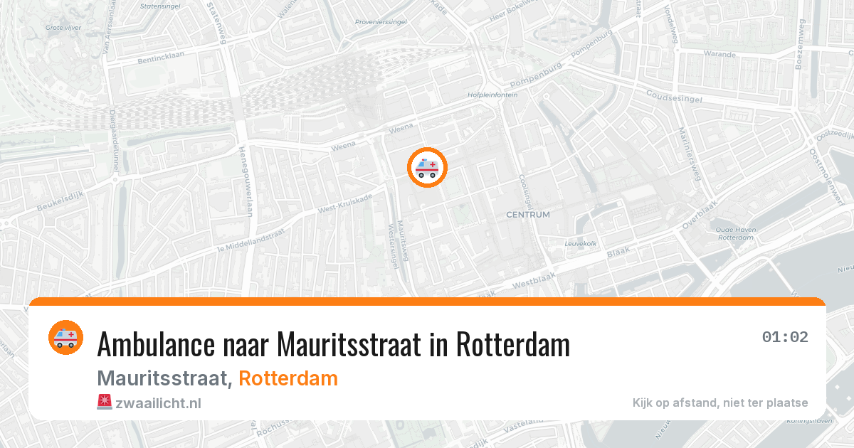 Ambulance naar Mauritsstraat in Rotterdam — 6 aug 2026