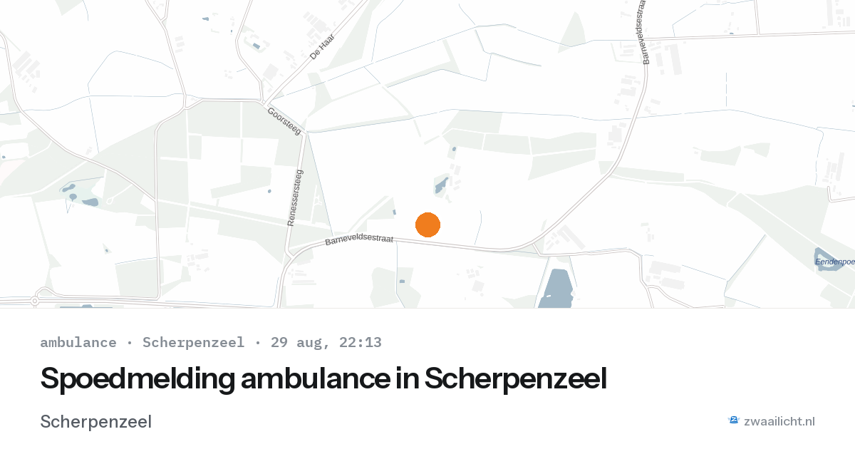 Spoedmelding ambulance in Scherpenzeel — 29 aug 2026