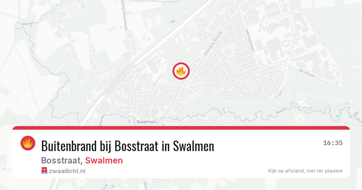 Buitenbrand bij Bosstraat in Swalmen — 19 jul 2026