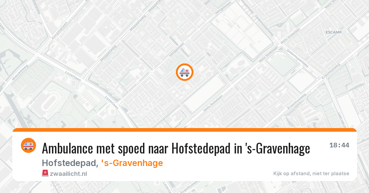 Ambulance met spoed naar Hofstedepad in 's-Gravenhage — 22 jun 2026