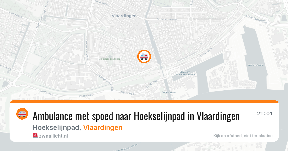 Ambulance met spoed naar Hoekselijnpad in Vlaardingen — 26 jun 2026