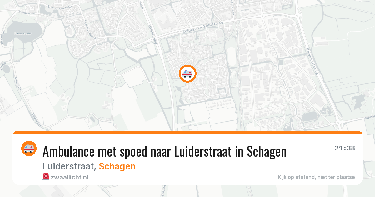 Ambulance met spoed naar Luiderstraat in Schagen — 24 jun 2026