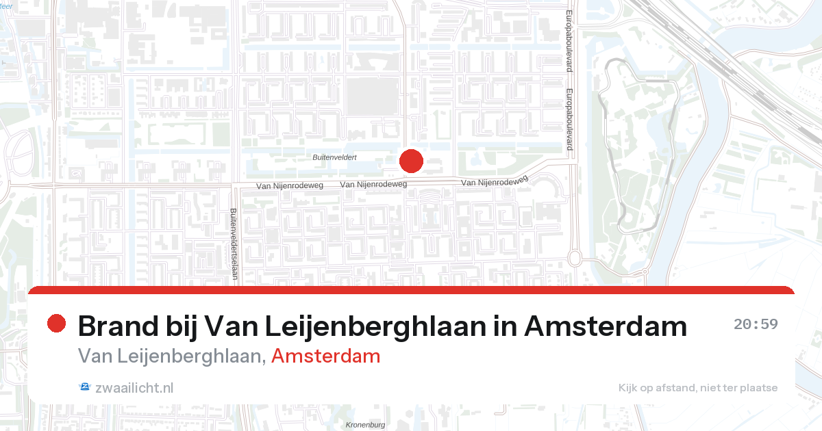 Brand bij Van Leijenberghlaan in Amsterdam — 24 jun 2026
