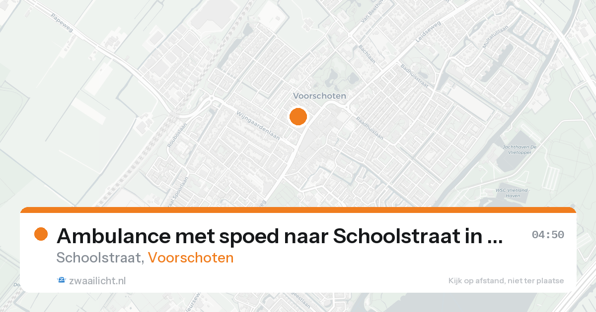 Ambulance met spoed naar Schoolstraat in Voorschoten — 21 aug 2026