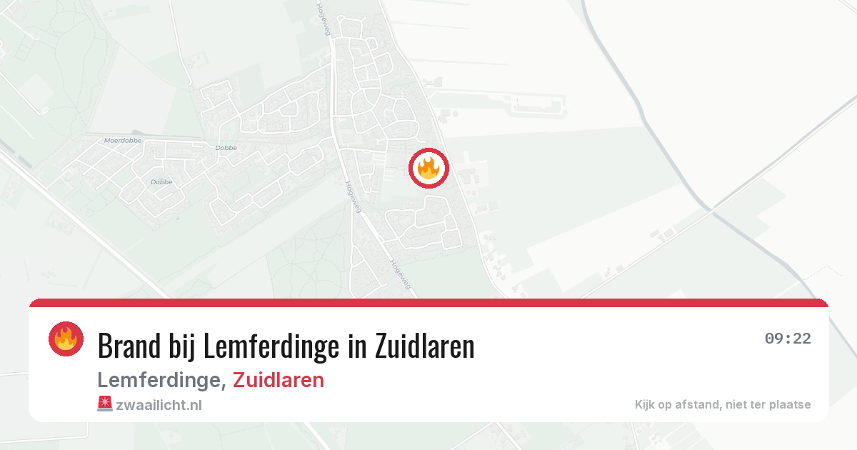 Brand bij Lemferdinge in Zuidlaren — 20 jun 2026