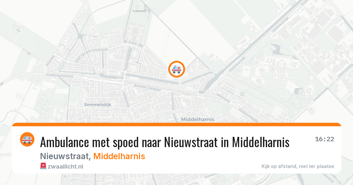 Ambulance met spoed naar Nieuwstraat in Middelharnis — 10 jun 2026