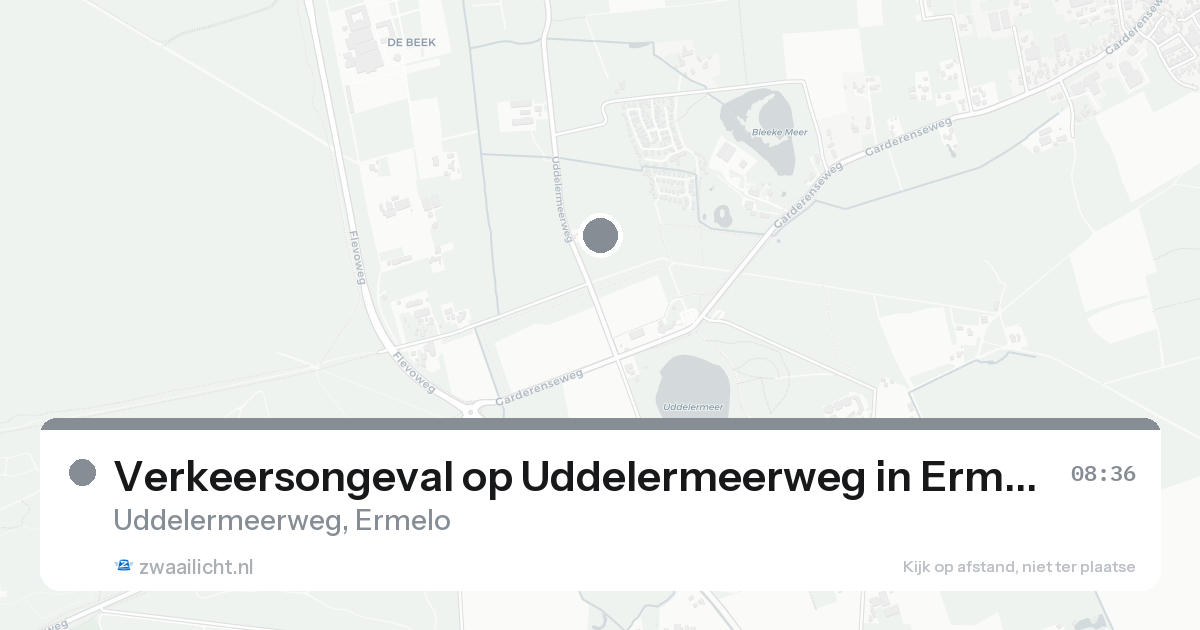 Verkeersongeval op Uddelermeerweg in Ermelo — 8 feb 2026