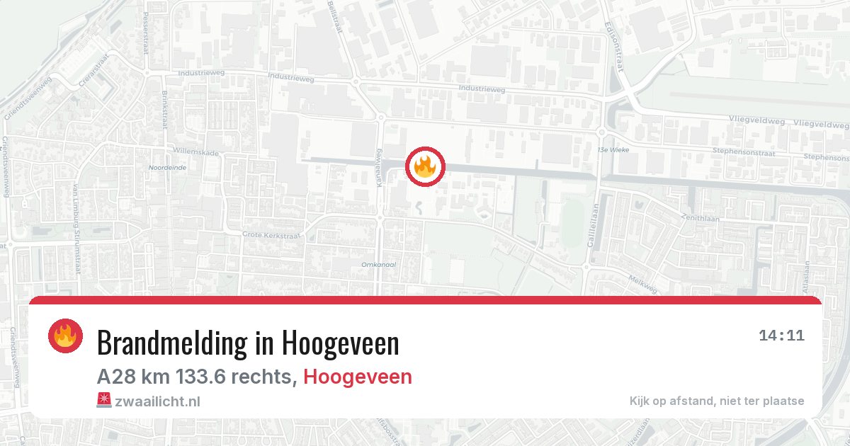 Brandmelding in Hoogeveen — 17 mei 2026