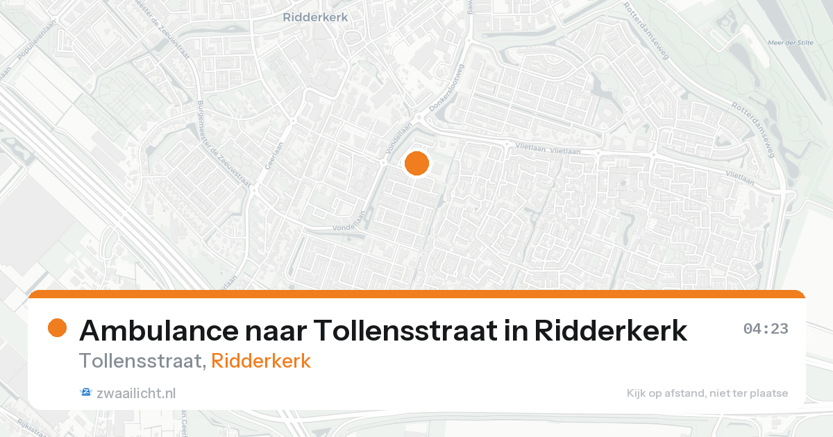 Ambulance naar Tollensstraat in Ridderkerk — 8 feb 2026