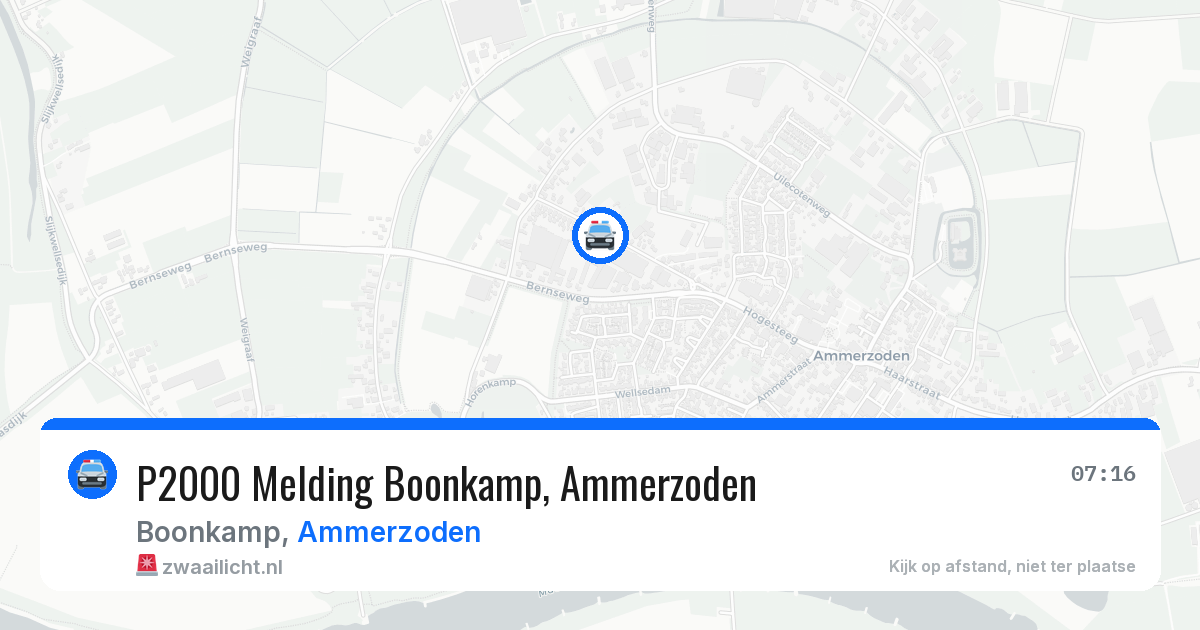 P2000 Melding Boonkamp, Ammerzoden — 4 aug 2026