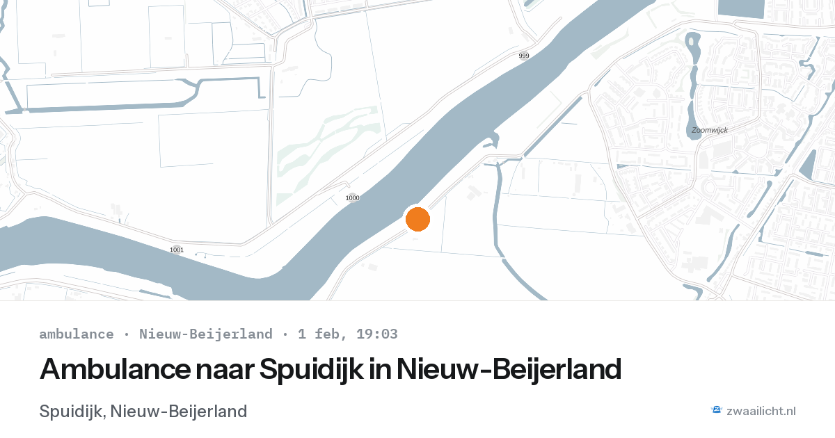 Ambulance naar Spuidijk in Nieuw-Beijerland — 1 feb 2026