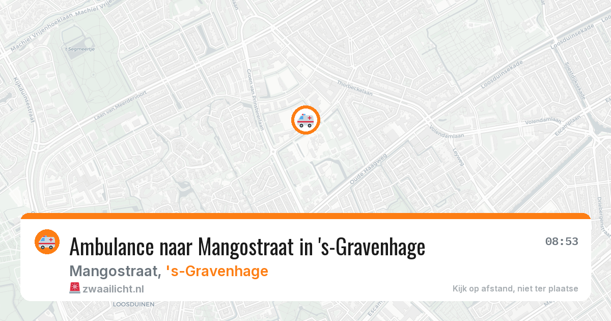 Ambulance naar Mangostraat in 's-Gravenhage — 16 jul 2026