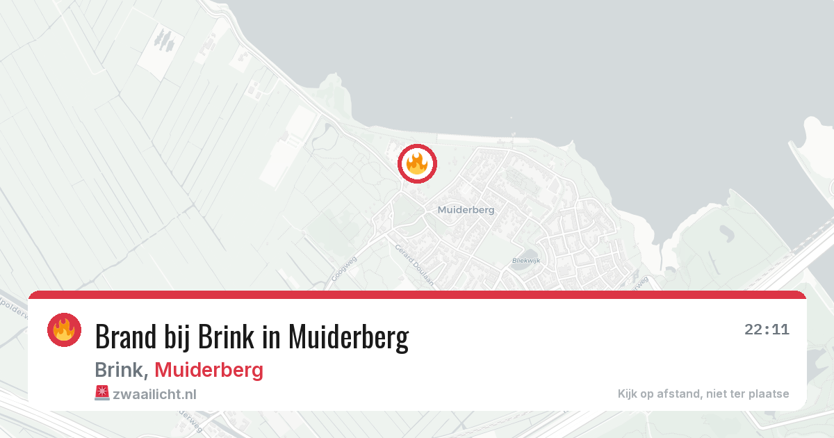 Brand bij Brink in Muiderberg — 29 mei 2026