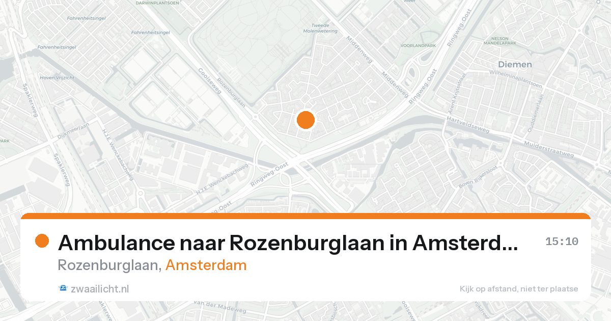 Ambulance naar Rozenburglaan in Amsterdam — 30 jan 2026