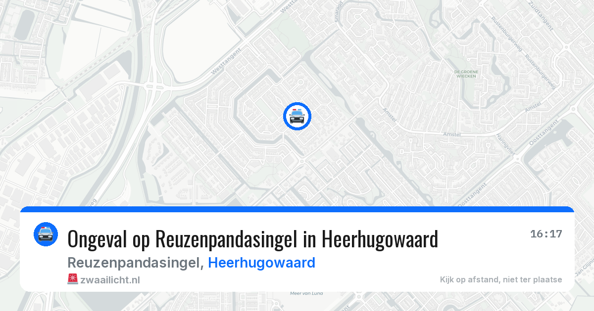 Ongeval op Reuzenpandasingel in Heerhugowaard — 5 mei 2026