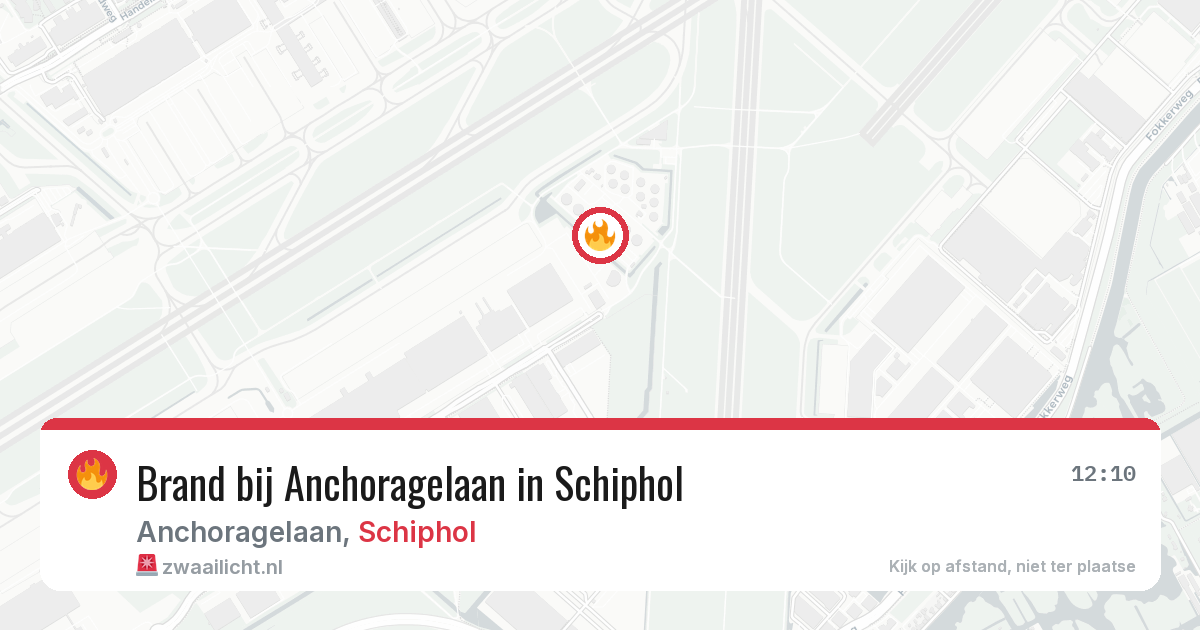 Brand bij Anchoragelaan in Schiphol — 9 mrt 2026