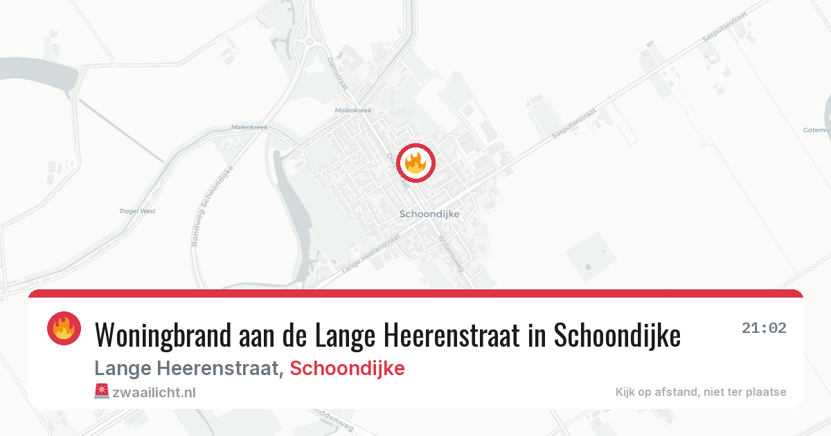 Woningbrand aan de Lange Heerenstraat in Schoondijke — 19 jun 2026
