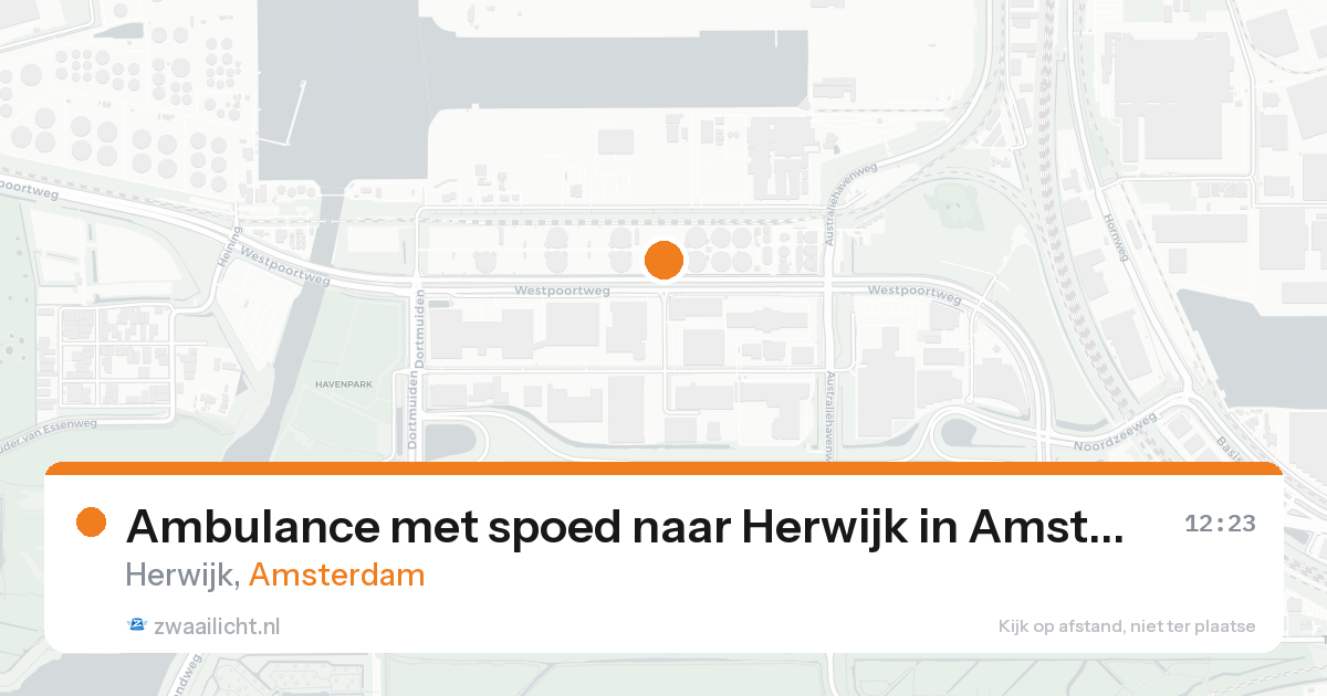 Ambulance met spoed naar Herwijk in Amsterdam — 22 aug 2026