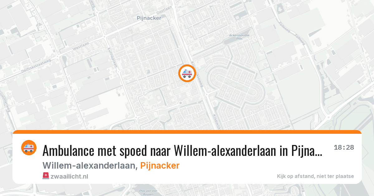 Ambulance met spoed naar Willem-alexanderlaan in Pijnacker — 15 jul 2026