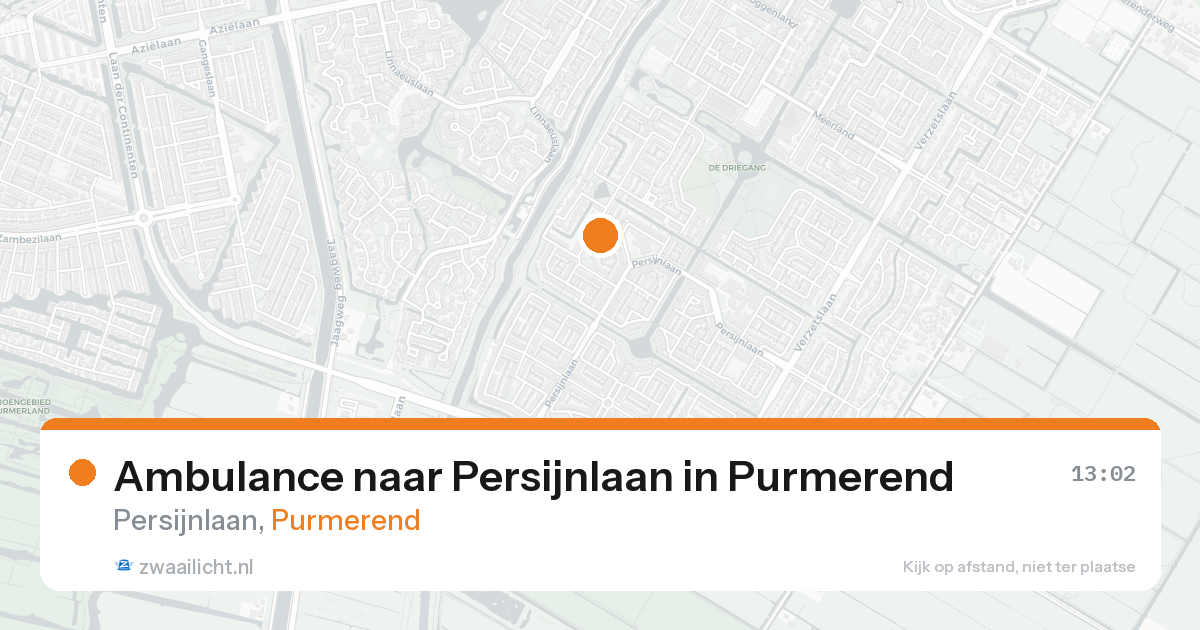 Ambulance naar Persijnlaan in Purmerend — 18 aug 2026