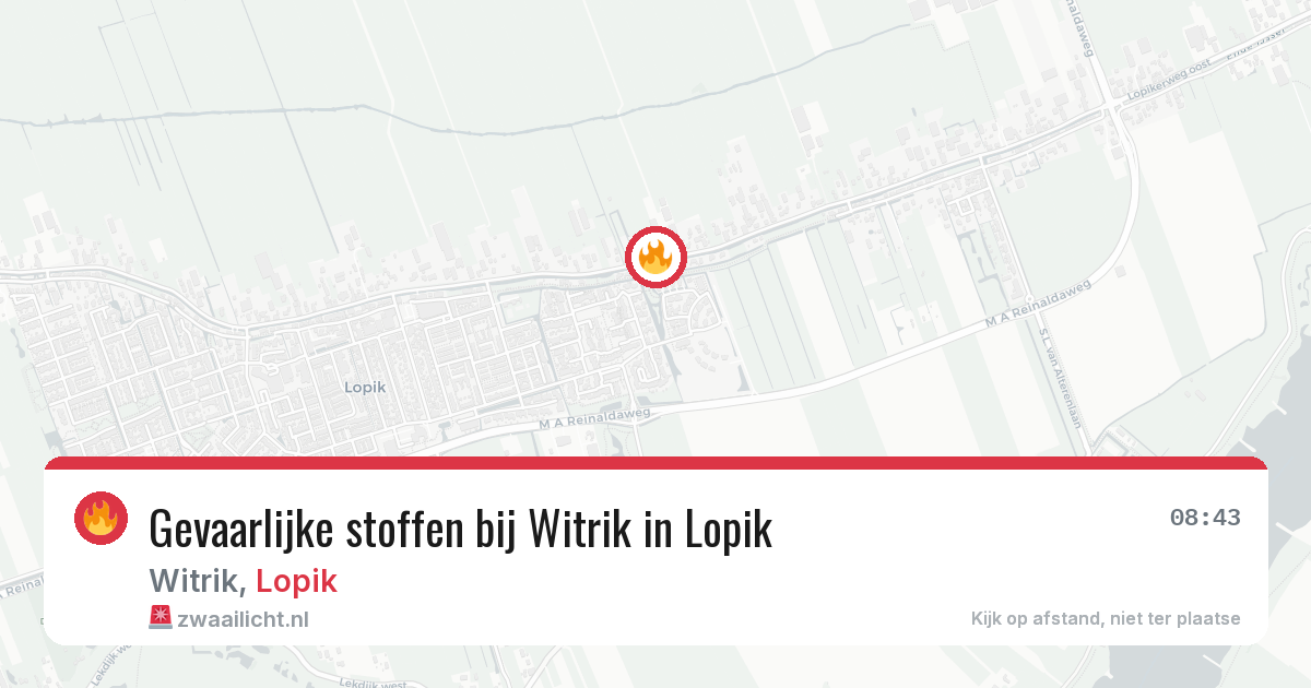 Gevaarlijke stoffen bij Witrik in Lopik — 30 mei 2026