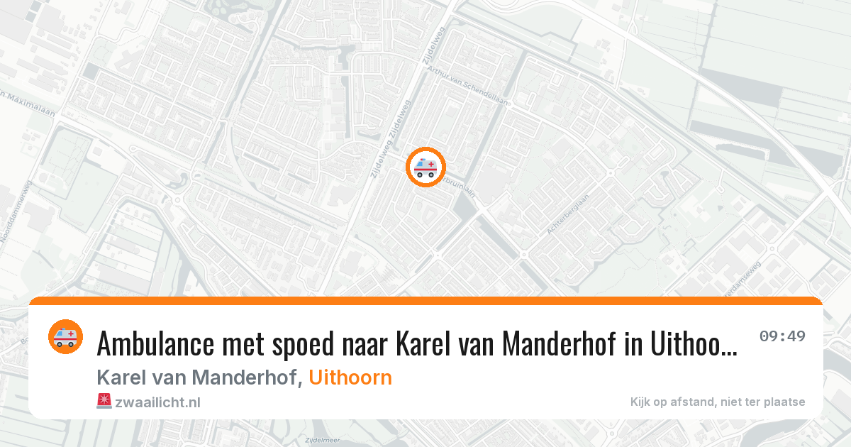 Ambulance met spoed naar Karel van Manderhof in Uithoorn — 18 jun 2026