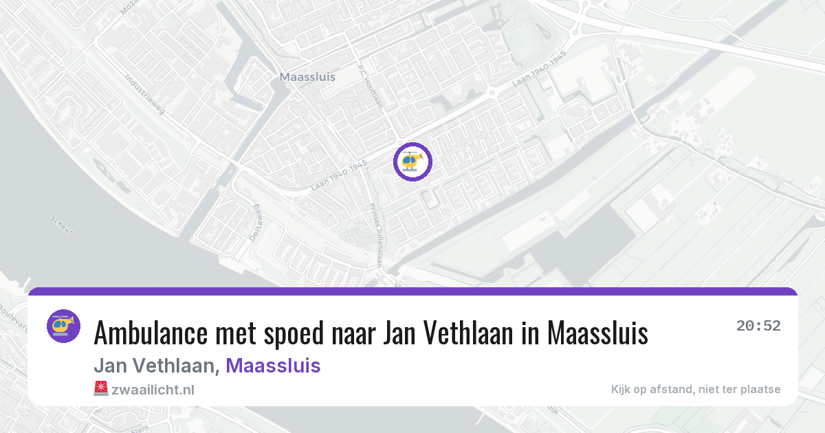 Ambulance met spoed naar Jan Vethlaan in Maassluis — 26 apr 2026