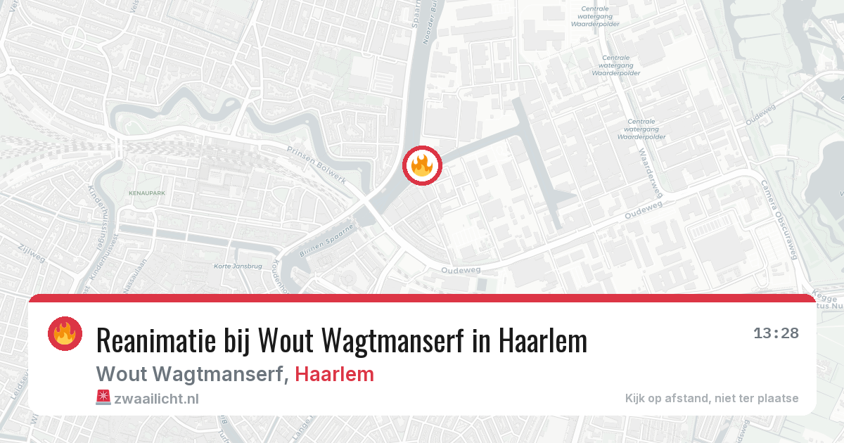 Reanimatie bij Wout Wagtmanserf in Haarlem — 23 jun 2026