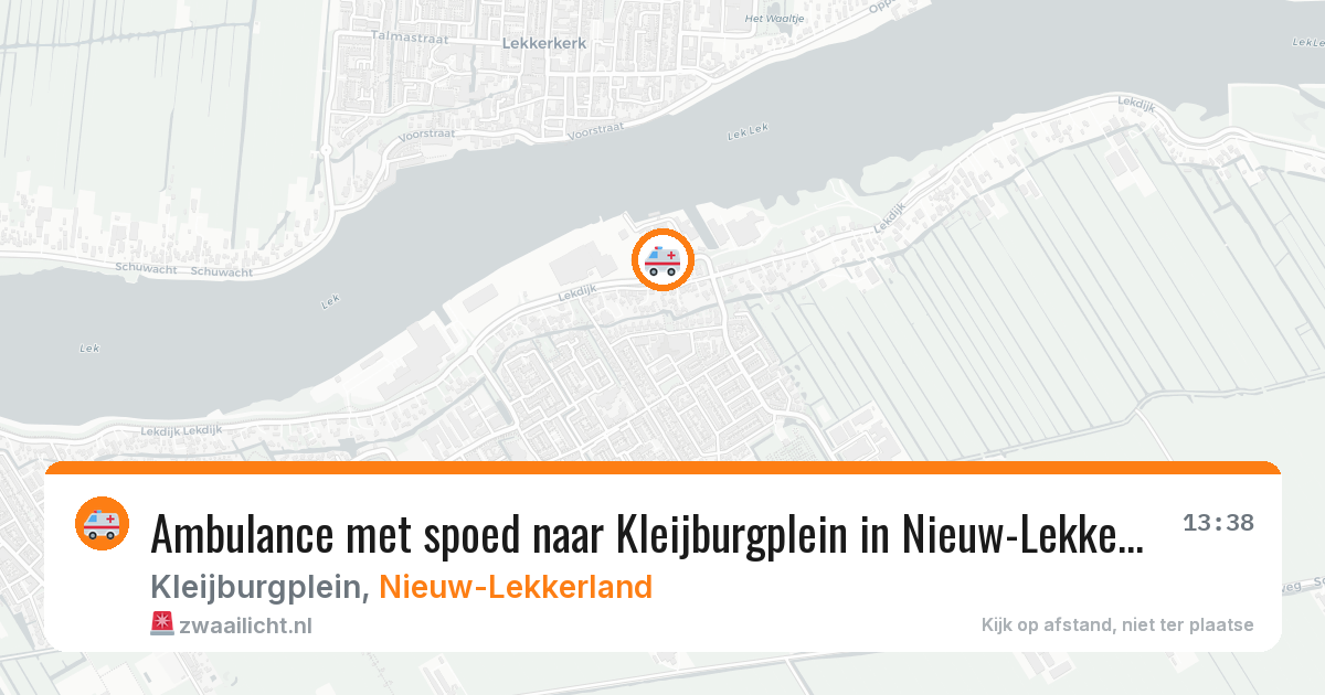 Ambulance met spoed naar Kleijburgplein in Nieuw-Lekkerland — 2 jul 2026
