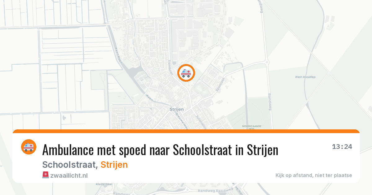 Ambulance met spoed naar Schoolstraat in Strijen — 14 jun 2026
