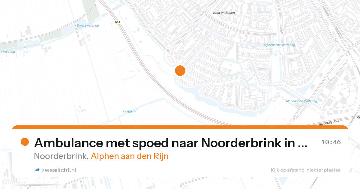 Ambulance met spoed naar Noorderbrink in Alphen aan den Rijn — 15 mei 2026