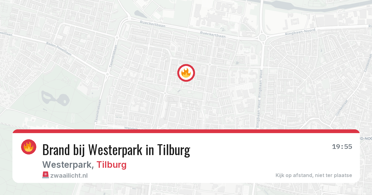 Brand bij Westerpark in Tilburg — 11 jul 2026