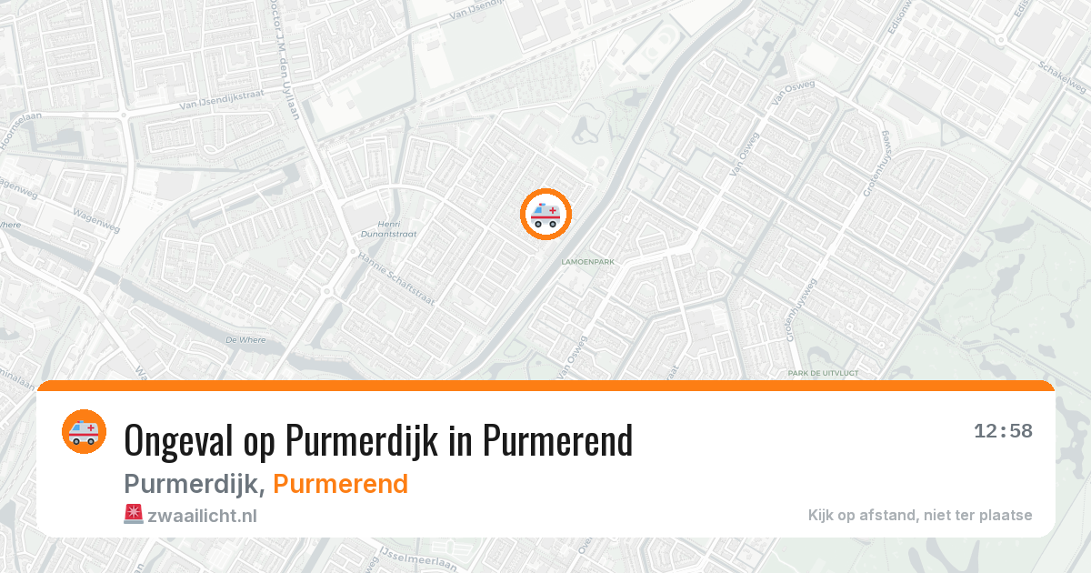 Ongeval op Purmerdijk in Purmerend — 18 jul 2026
