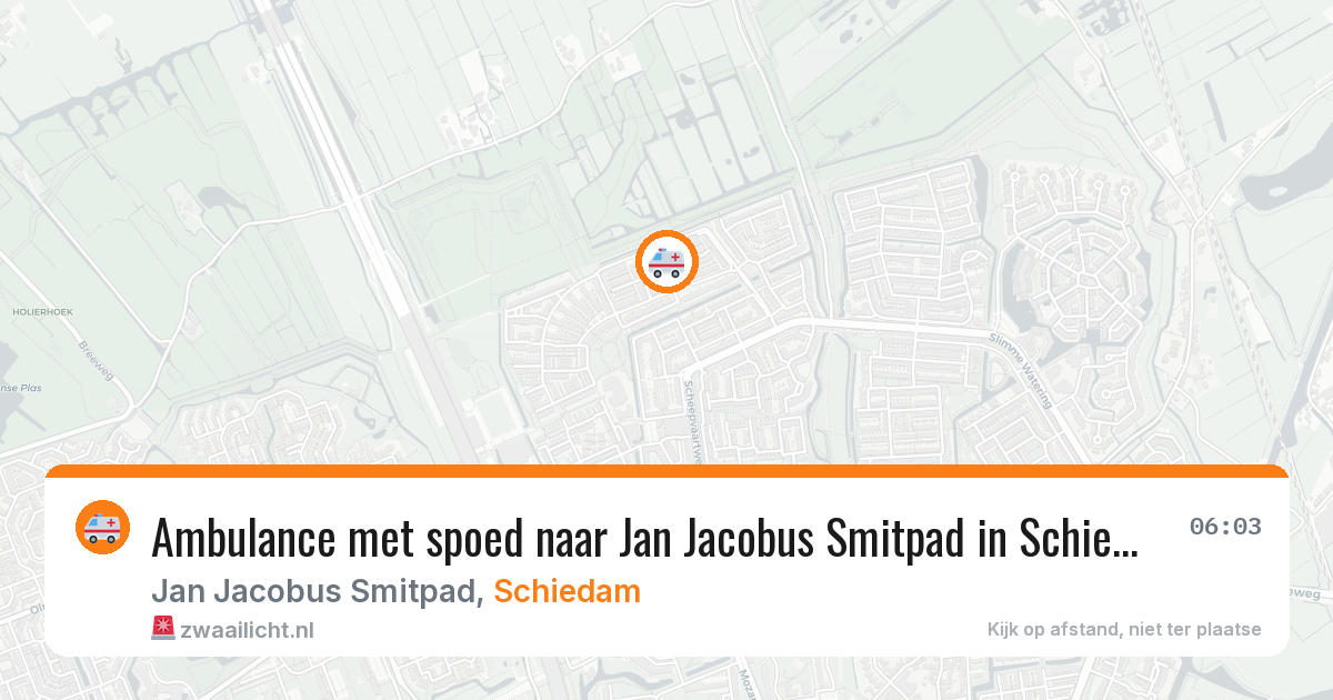 Ambulance met spoed naar Jan Jacobus Smitpad in Schiedam — 16 jun 2026