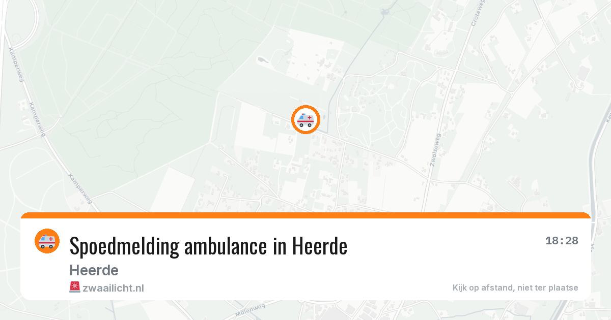 Spoedmelding ambulance in Heerde — 2 aug 2026