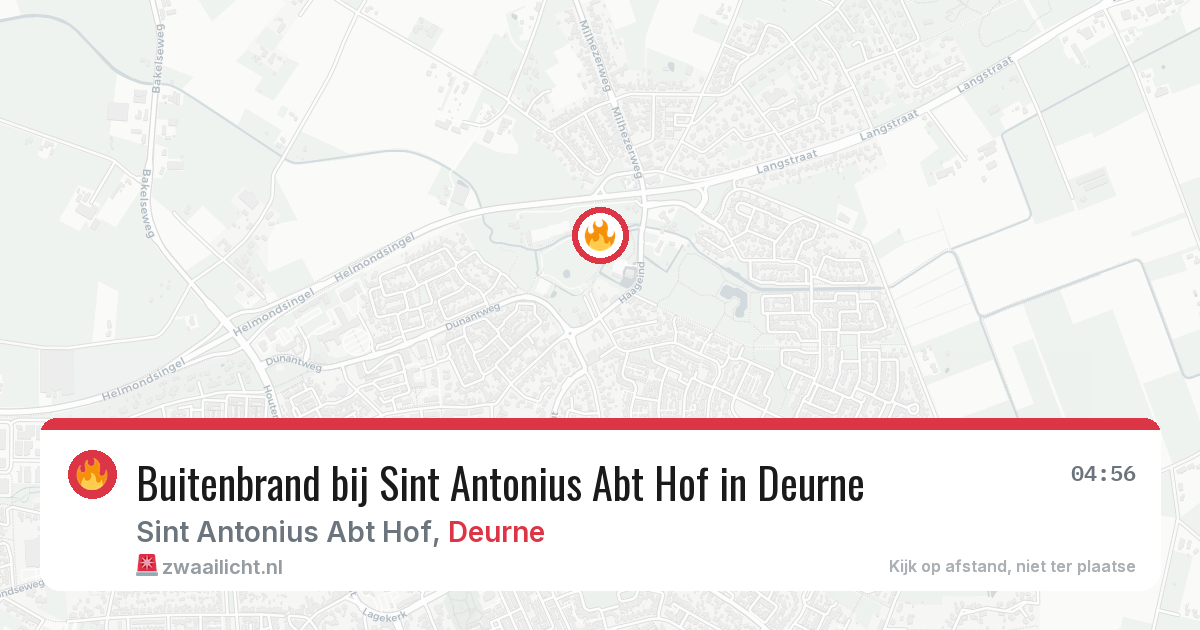 Buitenbrand bij Sint Antonius Abt Hof in Deurne — 28 mei 2026